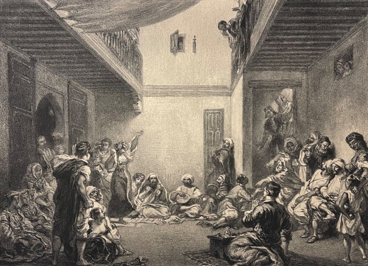 eugene_delacroix_noce_juive_a_rabat_au_maroc_lithographie_mouilleron_1849