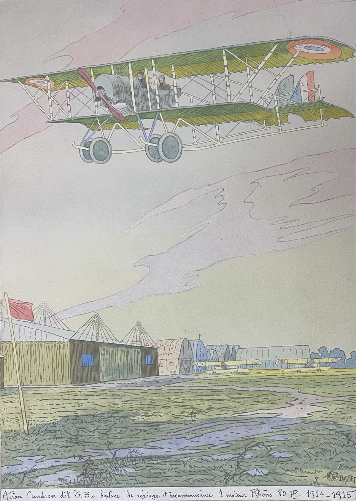 avion_caudron_dit_g3_gravure_en_aquatinte_vers_1916_france