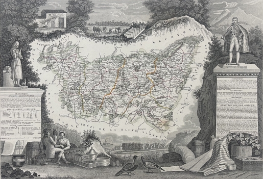 voges_departement_rancais_carte_originale_vers_1870_france