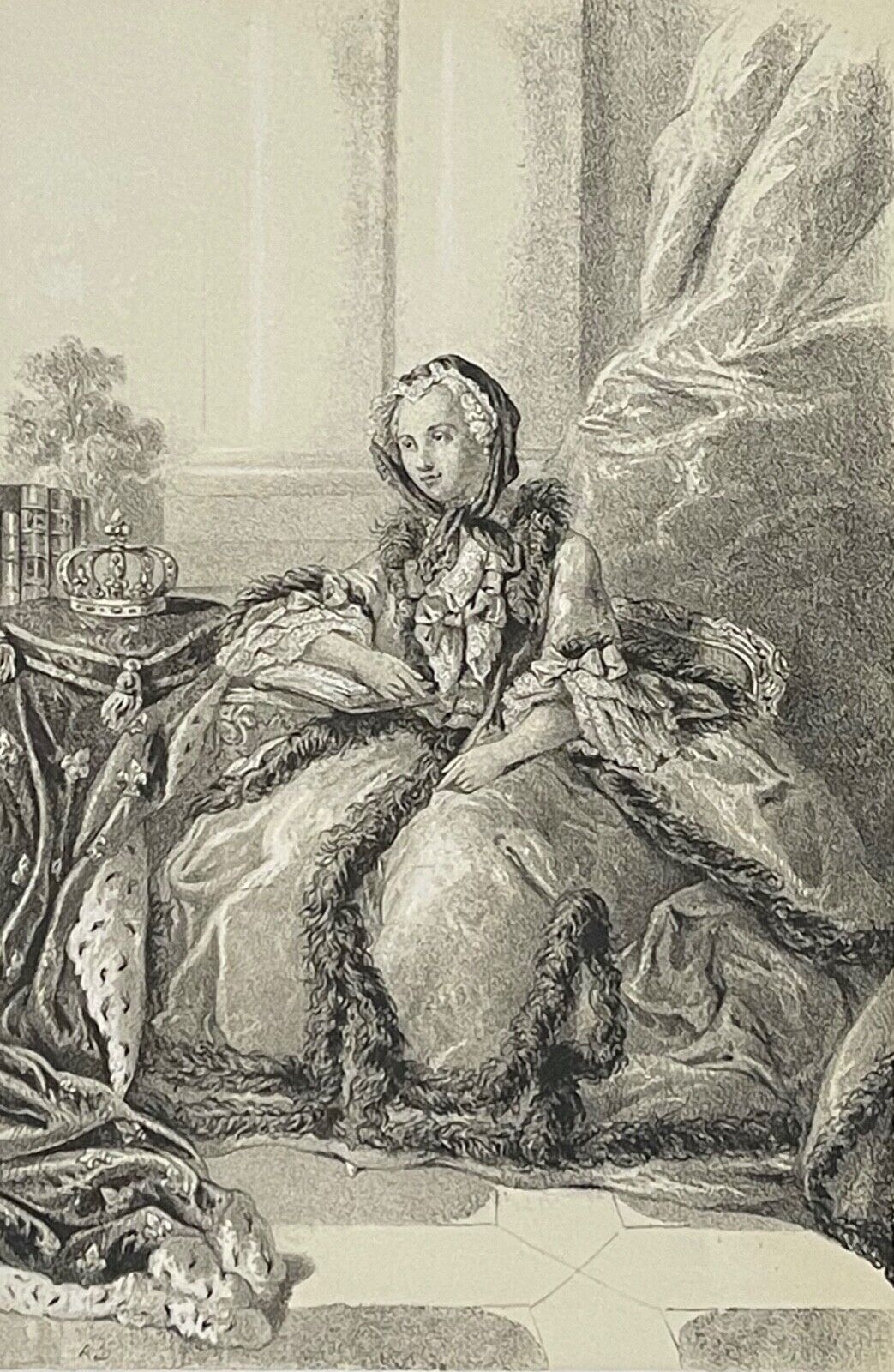 marie_leszczynska_1703-1768_reine_de_france_lithographie_de_1848_xixe