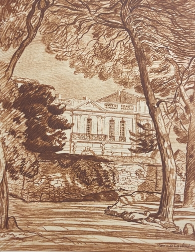 montpellier_pavillon_populaire_d_assas_gravure_vers_1942_provence_france
