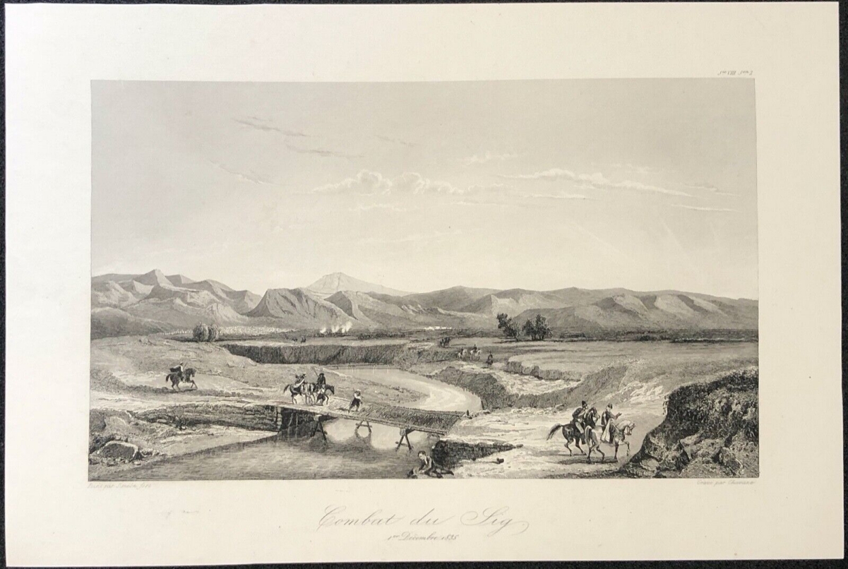 algerie_combat_du_oued_sig_emir_abdelkader_1835_gravure_france_1840