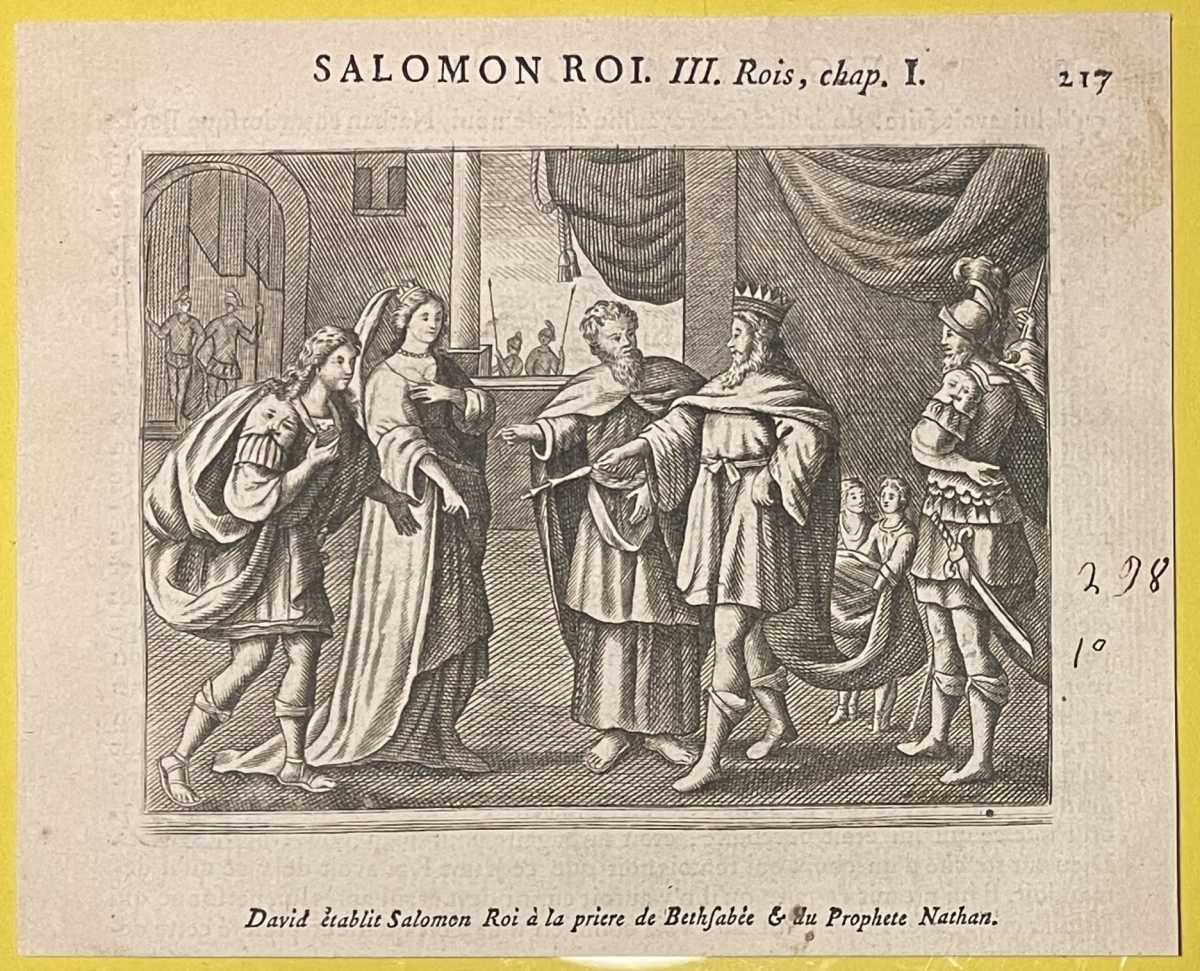 david_fait_salomon_roi_bethsabee_nathan_dapres_merian_genese_israel_rois_1777
