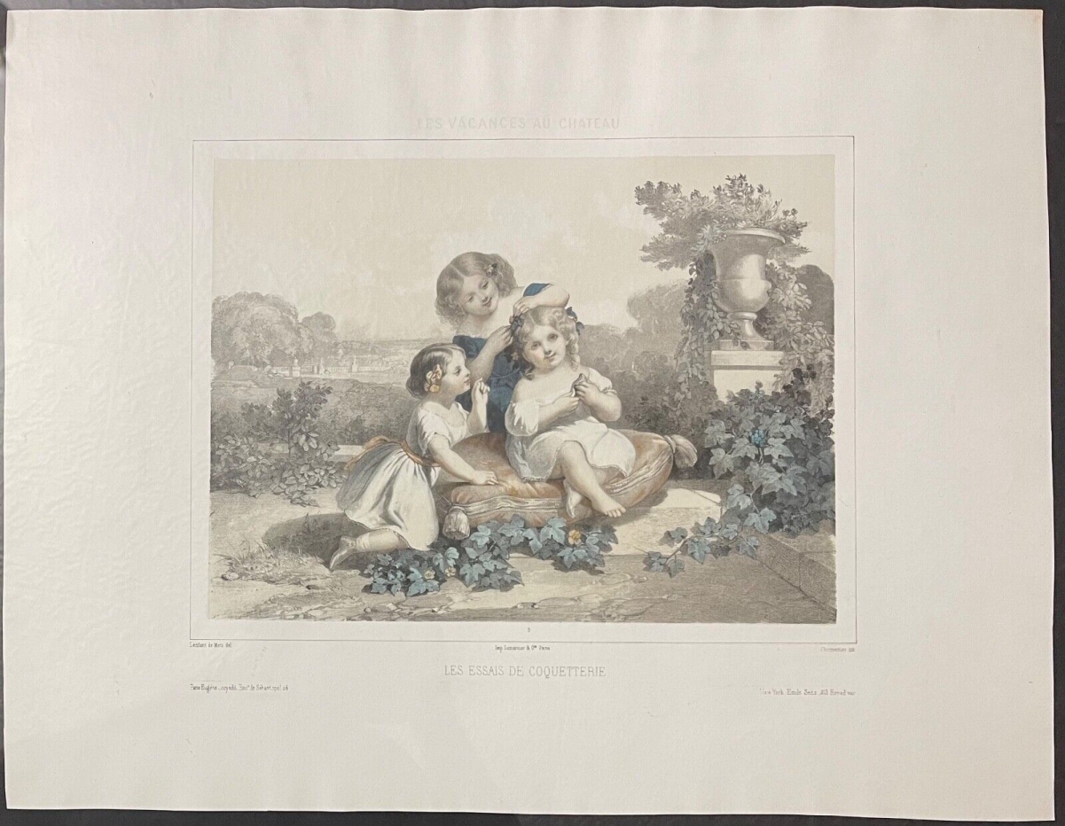 coiffure_les_essais_de_coquetterie_enfant_beauté_lithographie_vers_1830
