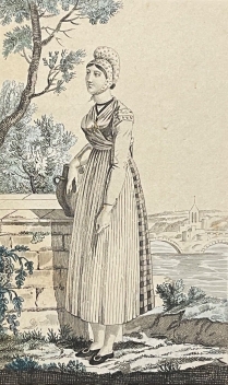 avignon_jeune_paysanne_gravure_originale_de_1815_vaucluse_france