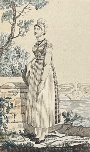 avignon_jeune_paysanne_gravure_originale_de_1815_vaucluse_france