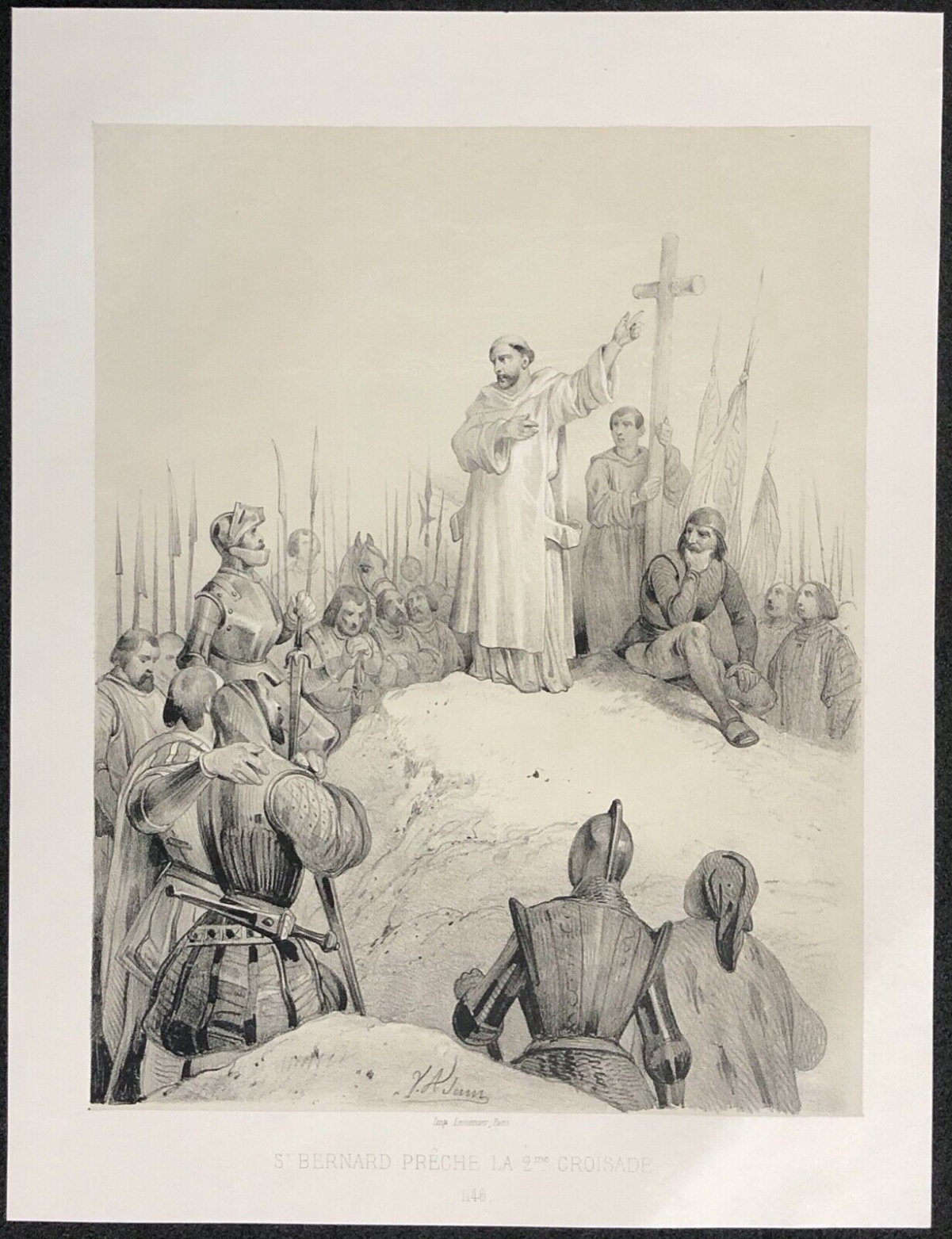 st_bernard_de_clairvaux_1090-1153_preche_la_2e_croisade_1146_estampe_1840