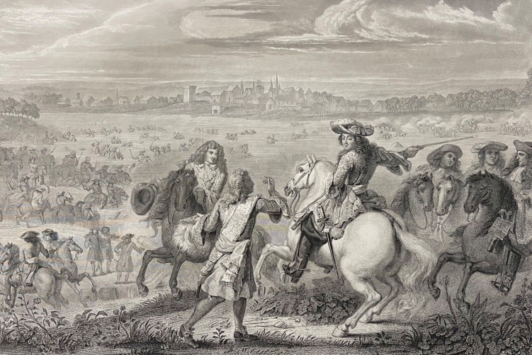 pays-bas_lobith_passage_du_rhin_1672_turenne_et_louis_ii_de_bourbon-conde_c_1840