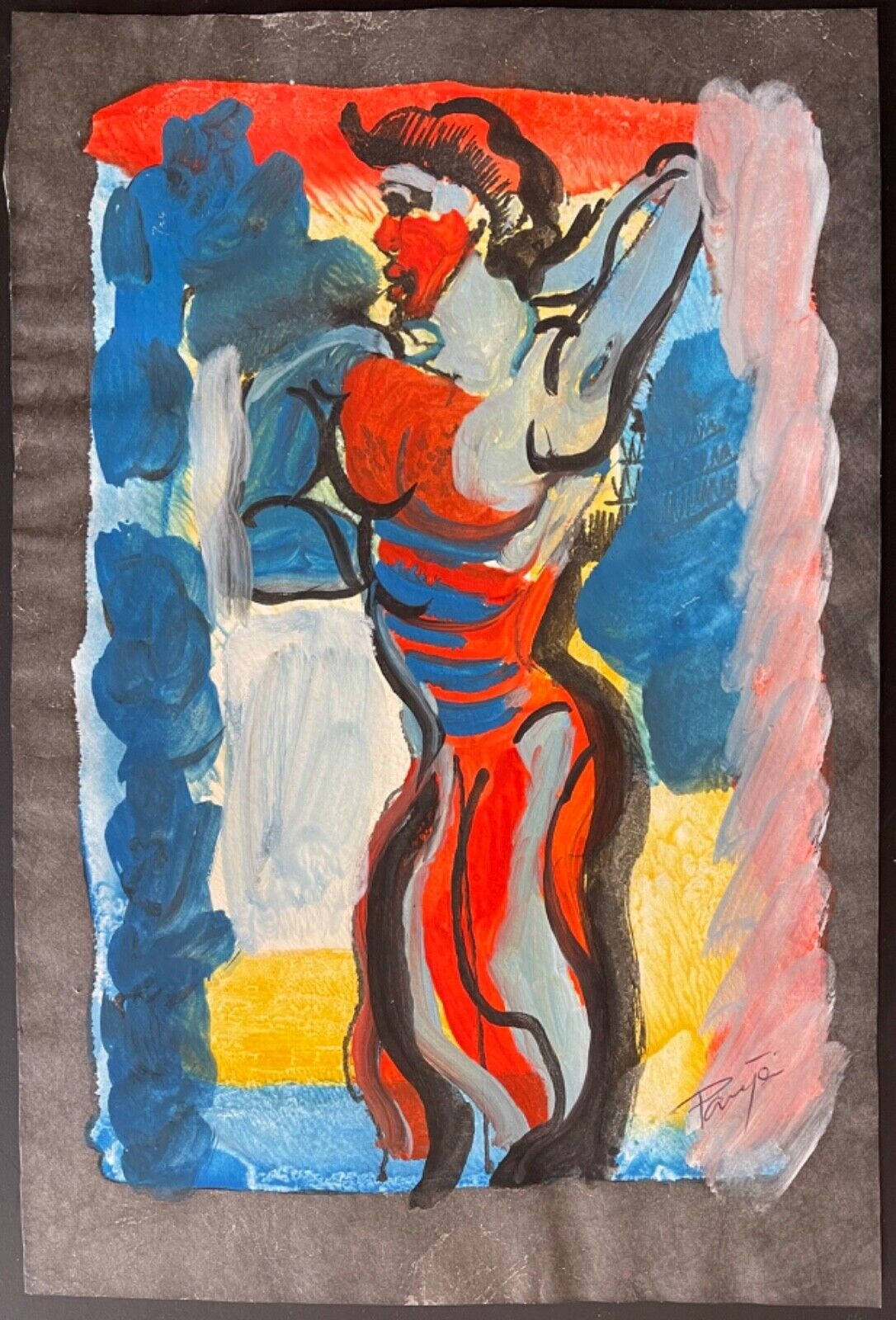 culturisme_bodybuilding_gouache_sur_papier_signee_vers_1990_sport