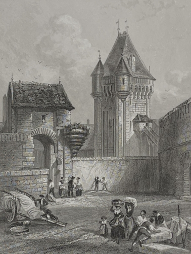 nevers_porte_du_croux_nievre_gravure_de_rouargue_1838_france