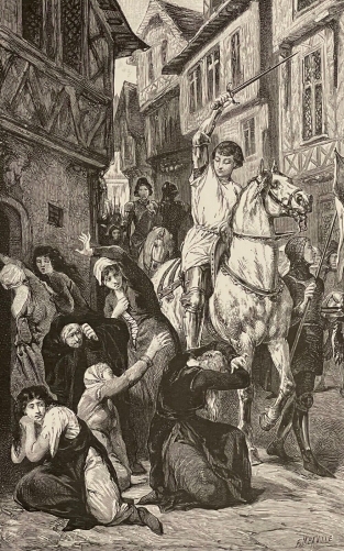 jeanne_darc_a_chateau-thierry_epee_brisee_femme_de_mauvaise_vie_gravure_1887