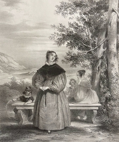 les_regrets_dapres_deveria_gravure_originale_1835_france