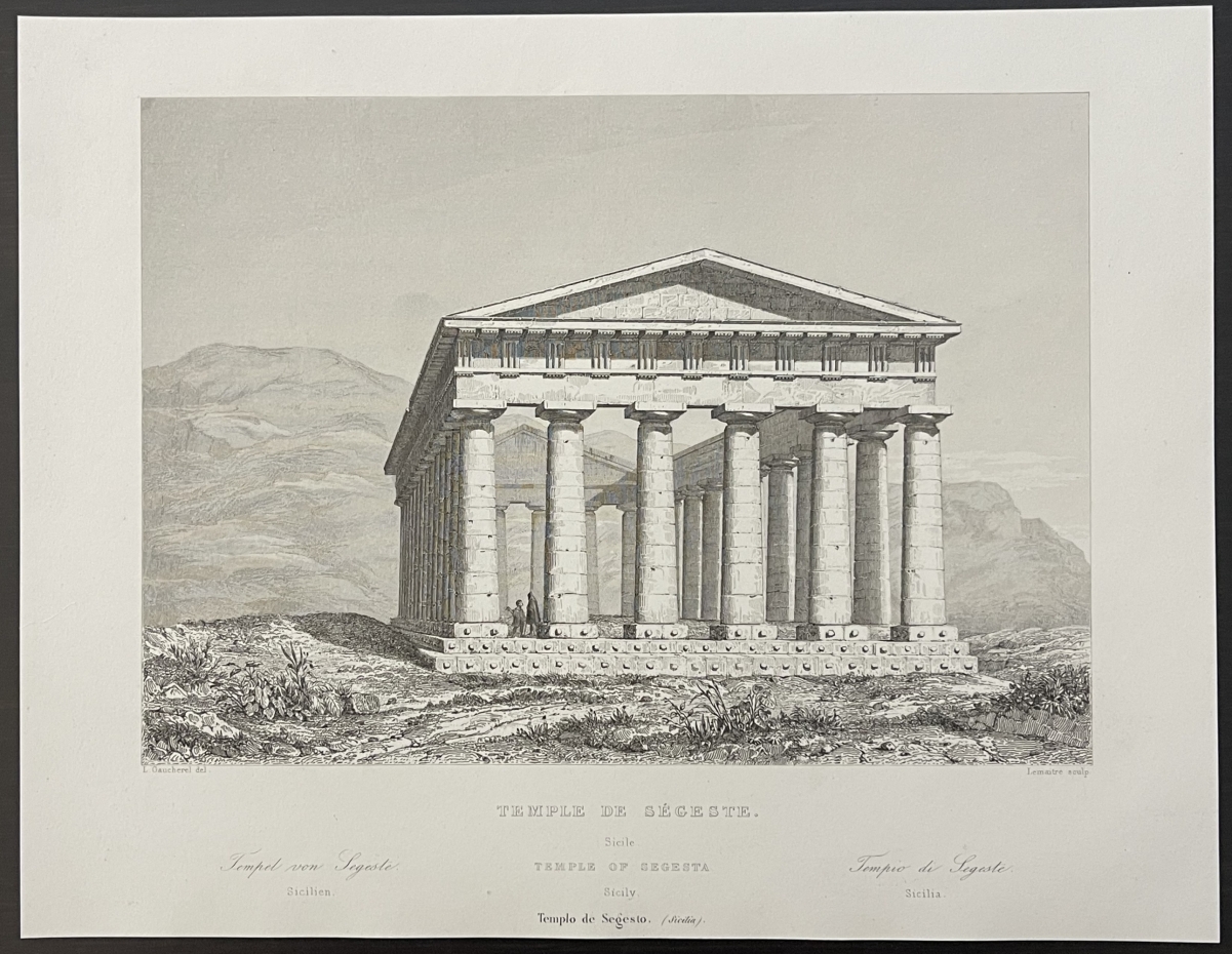 temple_de_segeste_italie_sicile_grave_par_lemaitre_vers_1849