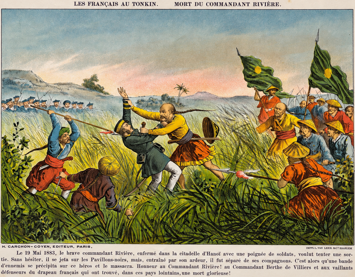 vietnam_1883_battle_of_paper_bridge_henri_riviere_antique_colour_print