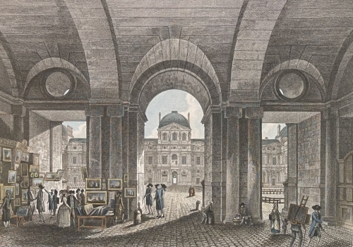 paris_le_guichet_et_la_cour_du_louvre_par_meunier_1576-1808_vente_de_peintures