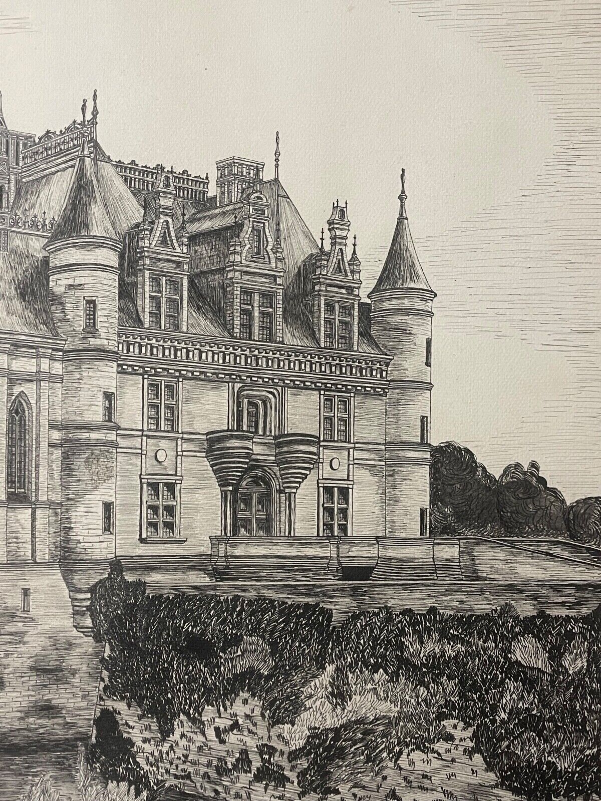 chateau_de_chenonceau_grand_dessin_plume_architecture_renaissance_debut_xxe