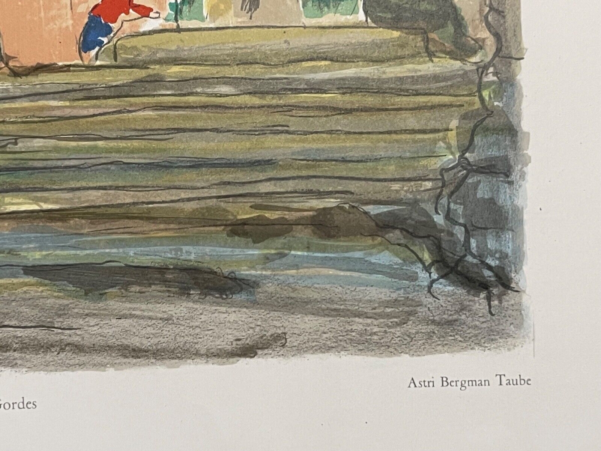 gordes_provence_france_lithographie_1979_de_astri_bergman_taube_1898-1980