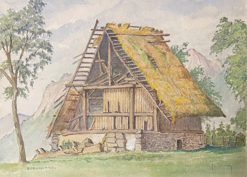 bonvillard_aquarelle_vers_1938_savoie_france_alpes_albertville
