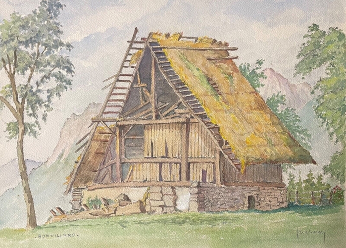 bonvillard_aquarelle_vers_1938_savoie_france_alpes_albertville
