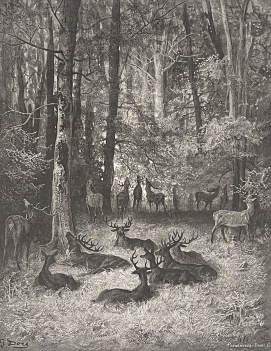 le_cerf_malade_fables_la_fontaine_gravure_d???apres_gustave_dore_1868