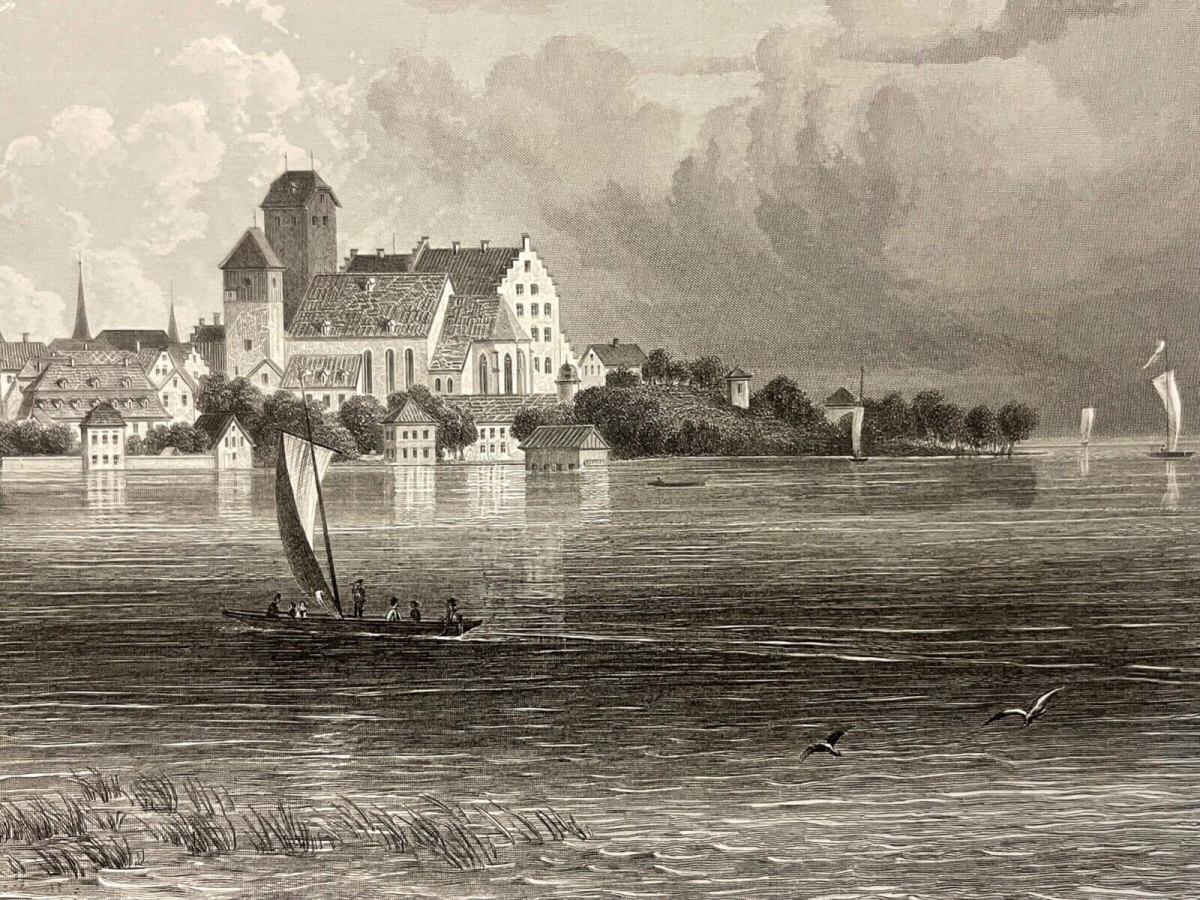 arbon_au_lac_de_constance_lithographie_suisse_gravure_1863_canton_de_thurgovie