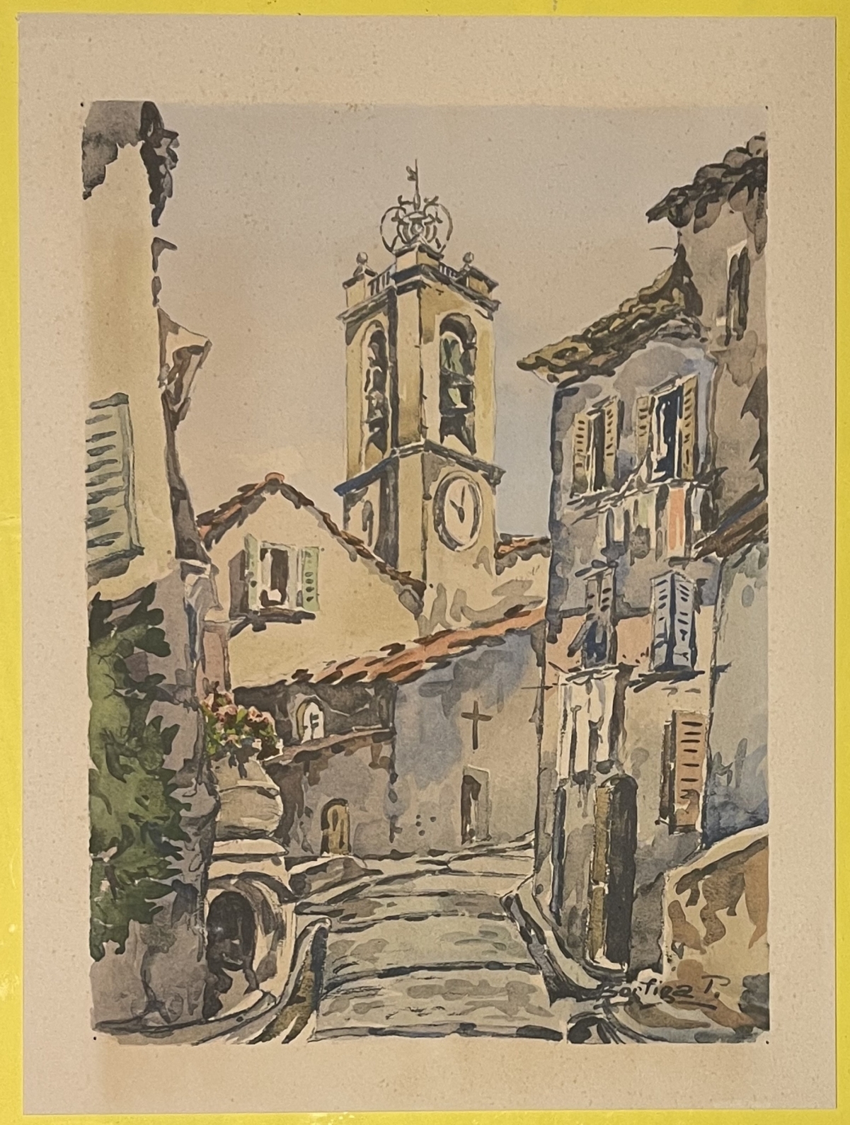 eze_alpes-maritimes_provence_gravure_vers_1920_par_pierre_borfiga_france