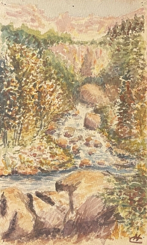 torrent_praz_haute-savoie_pays_du_mont-blanc_aquarelle_1937_alpes_france