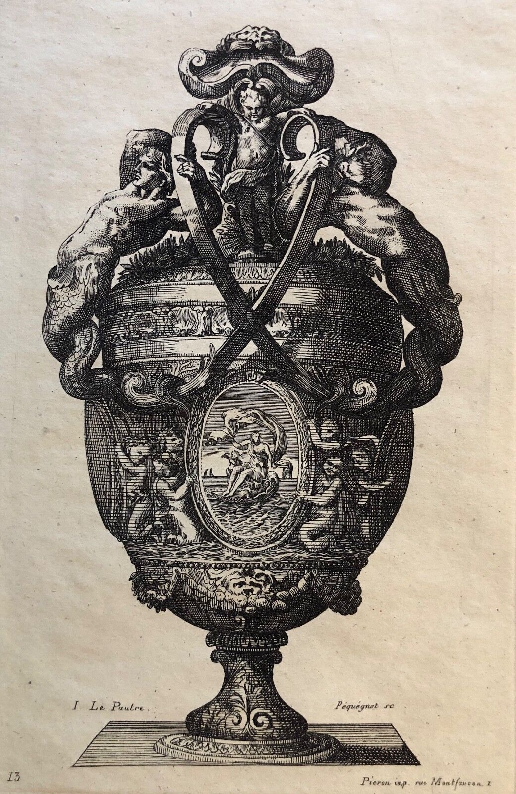 le_pautre_1618-1682_pot_aphrodite_et_putti_grave_par_pequegnot_estampe_1856