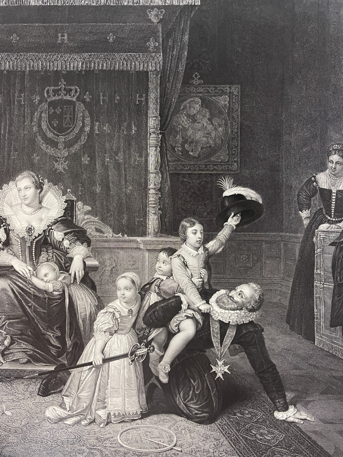 ingres_1780-1867_henri_iv_et_marie_de_medicis_enfants_graveur_richomme_c_1820