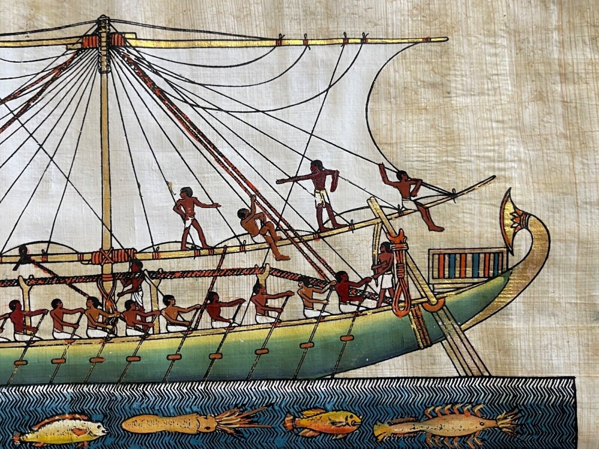 egypte_navire_egyptien_expedition_de_pount_c_1600_av_j_c_papyrus_xxe_hatshepsout
