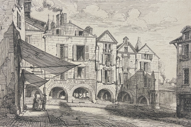 fontenay_le_comte_place_aux_porches_avant_1792_vendee_france_1862
