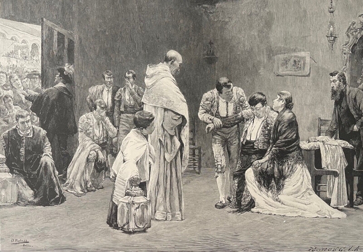 andres_parlade_y_heredia_espagne_la_fin_du_torero_corrida_xylographie_vers_1885