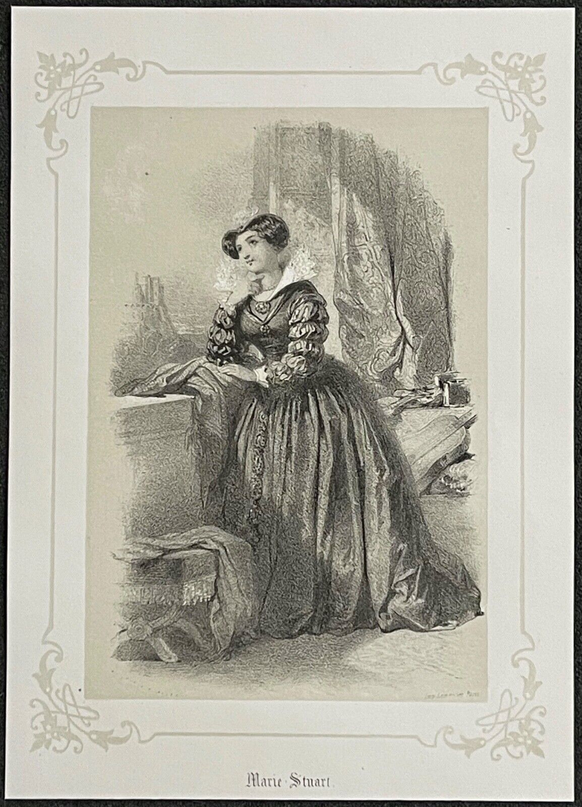 marie_stuart_1542-1587_reine_ecosse_et_de_france_lithographie_de_1848_xixe
