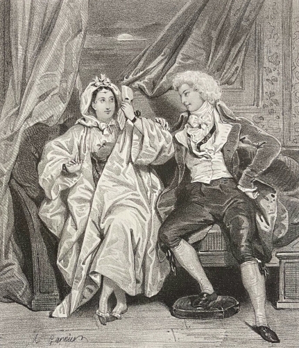 une_intrigue_dapres_garnier_gravure_originale_1835_france