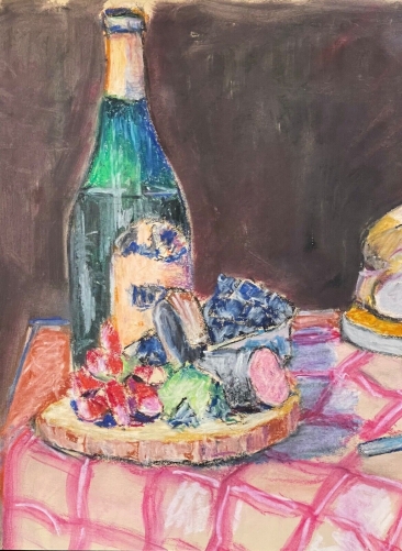 nature_morte_a_la_bouteille_pastel_fixe_vers_1960_anonyme_france