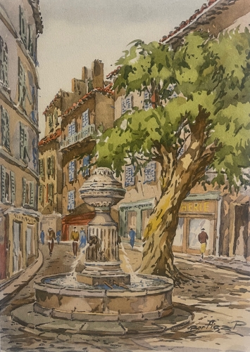 fontaine_de_provence_gravure_vers_1960_france