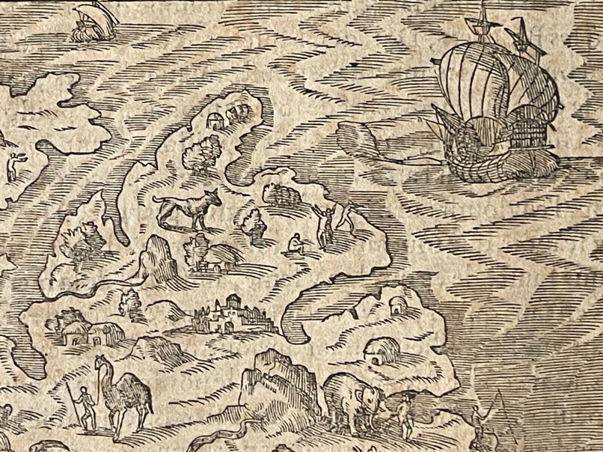 hispaniola_haiti_dominican_republic_map_1575_andre_thevet_woodcut_caribbean