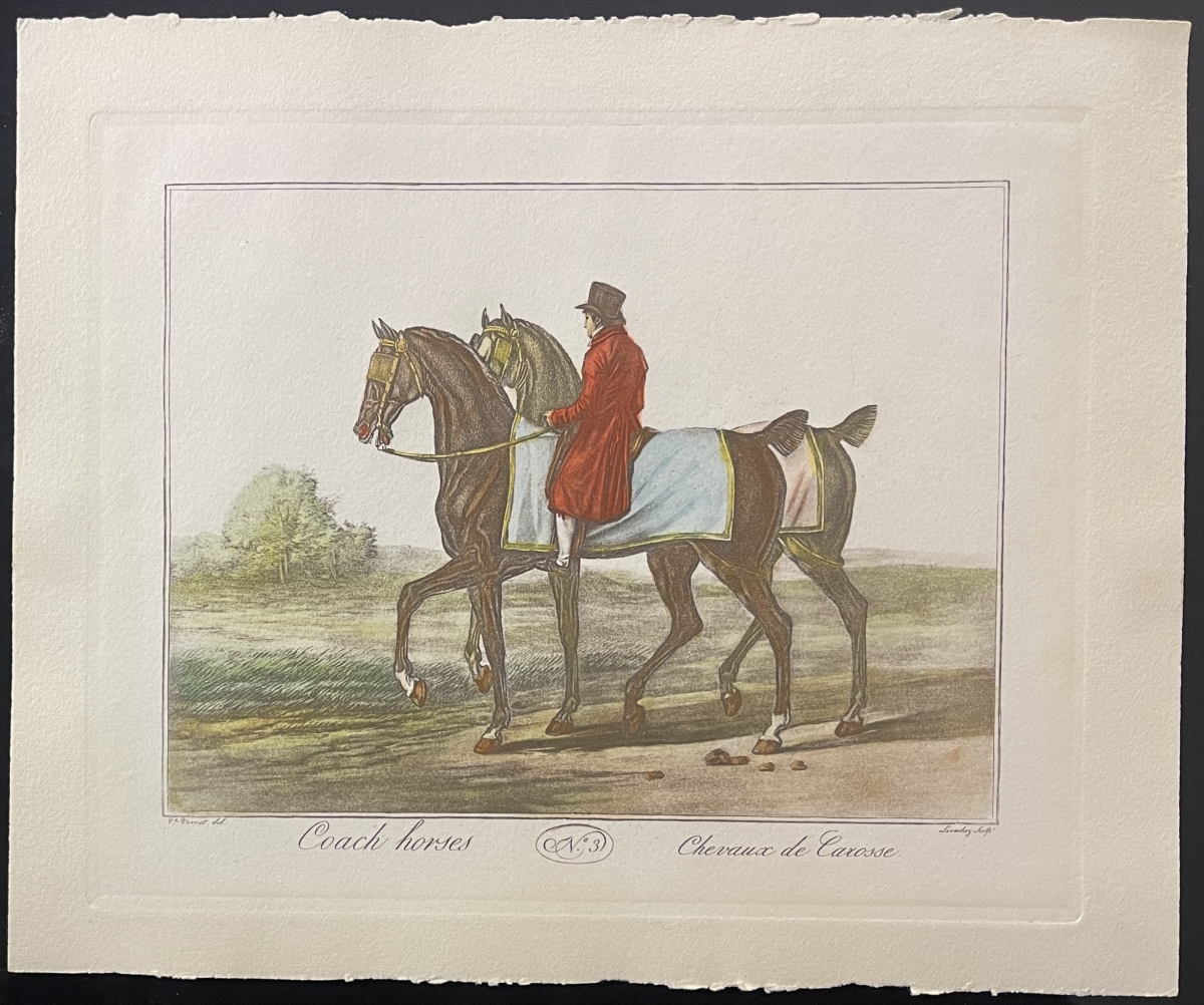 cavalier_accompagne_deux_chevaux_de_carrosse_carle_vernet_aquatinte_1830_cheval