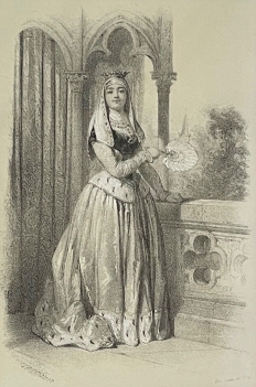 isabeau_de_baviere_1370-1435_reine_de_france_lithographie_de_1848_xixe