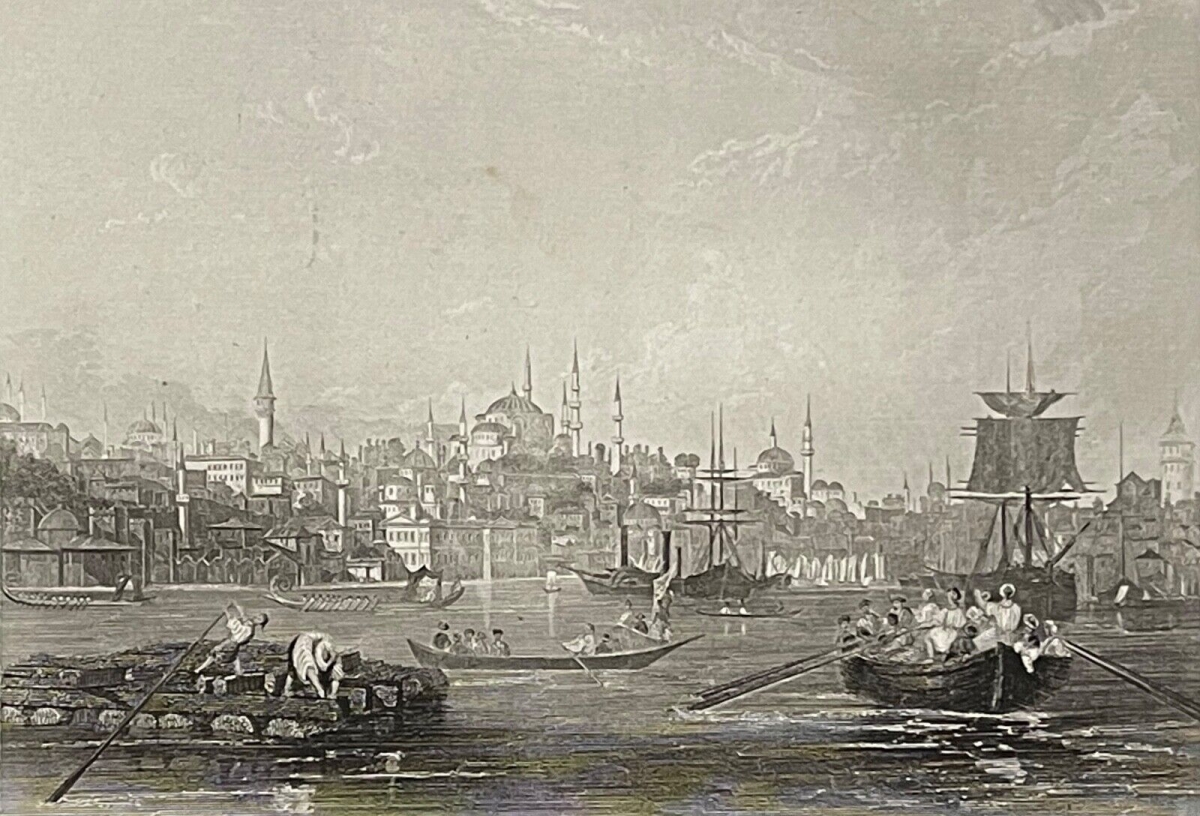 istanbul_turquie_vue_du_bosphore_constantinople_gravure_de_1840_türkiye