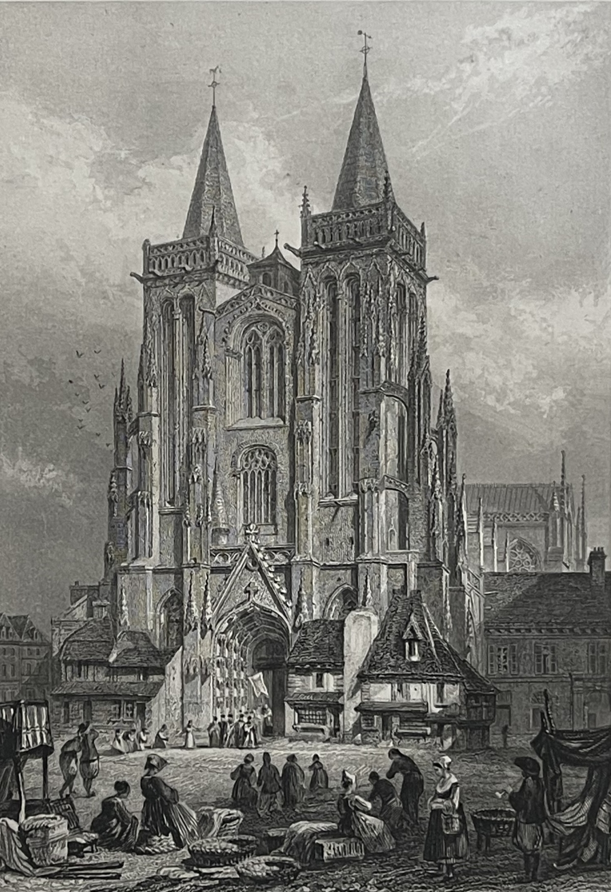 quimper_cathedrale_bretagne_gravure_par_rouargue_1838_france