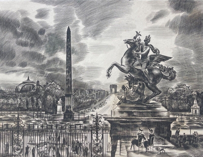 paris_place_de_la_concorde_champs-elysees_par_albert_decaris_1960_france