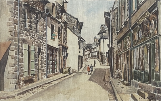 montfort_alpes-de-haute-provence_rue_de_la_saulnerie_aquarelle_xxe