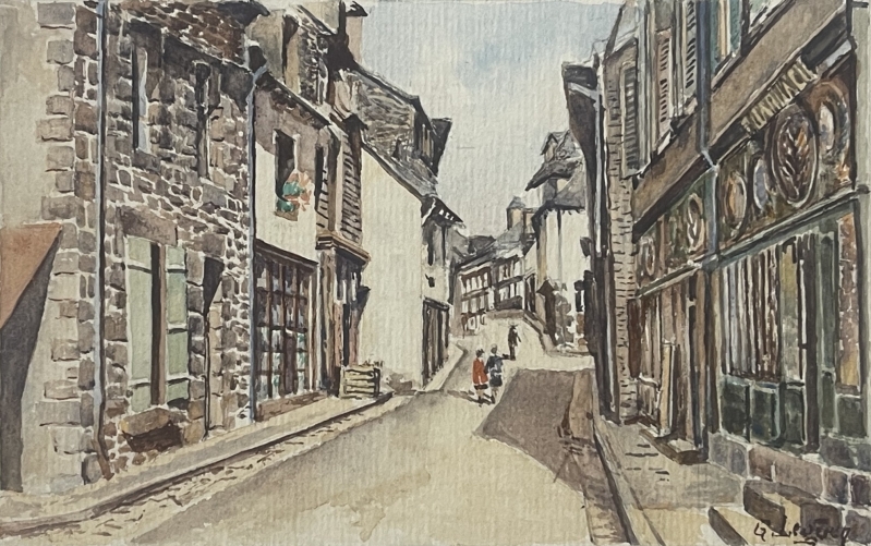 montfort_alpes-de-haute-provence_rue_de_la_saulnerie_aquarelle_xxe