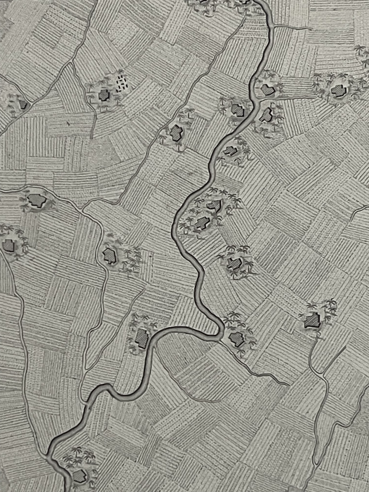 egypte_plan_plaine_heliopolis_en_1800_bataille_general_kleber_gravure_1848