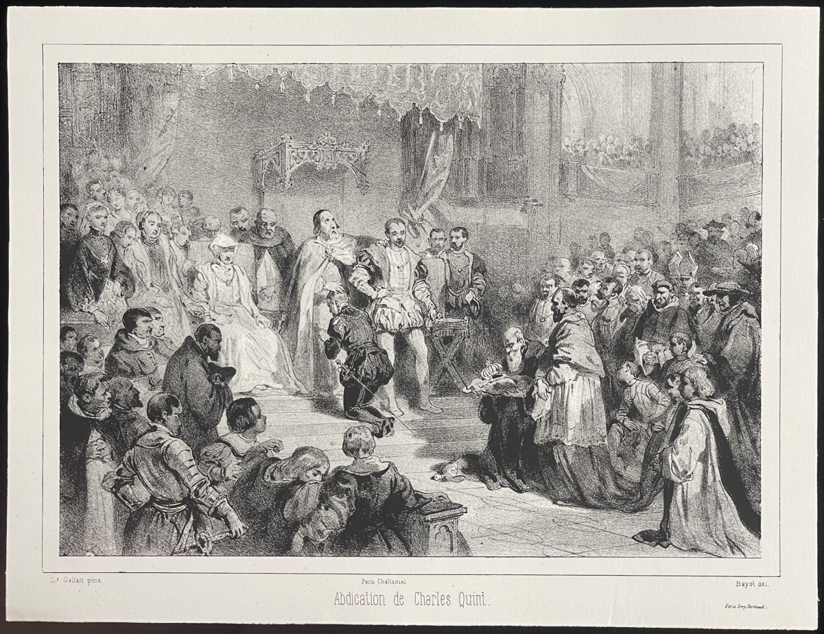 abdication_de_charles_quint_charles_de_habsbourg_1500-1558_gravure_1841