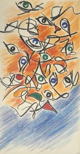 regard_technique_mixte_anonyme_france_vers_1970_yeux_ophtalmologie_art_brut