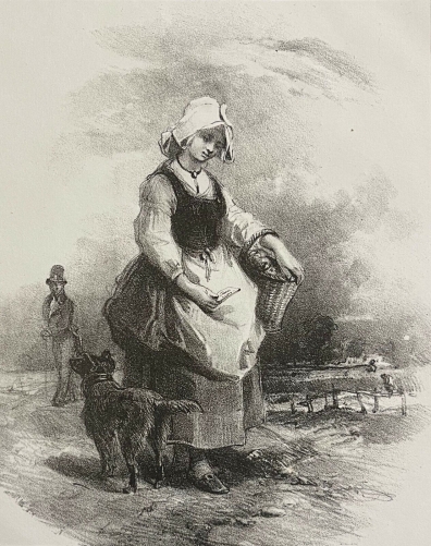 je_ne_sais_pas_lire_dapres_roqueplan_gravure_originale_1831_france