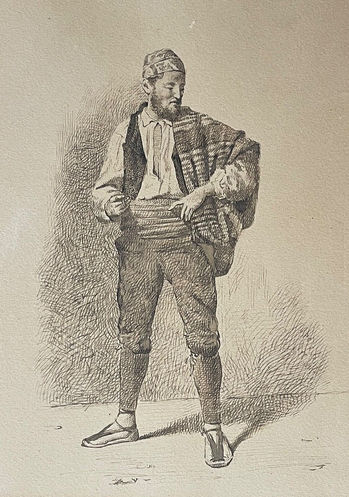 portrait_dhomme_dessin_plume_ecole_espagnole_vers_1830_espagne