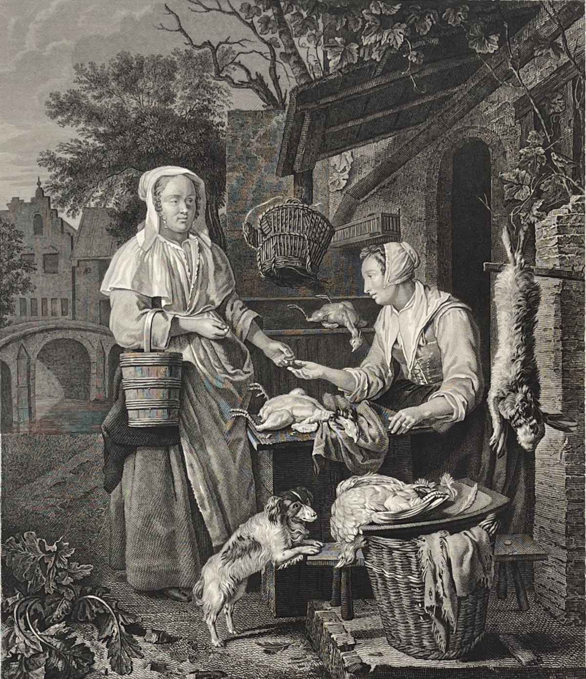 gabriel_metsu_1629-1667_la_marchande_de_volaille_burin_par_audoin_c_1850